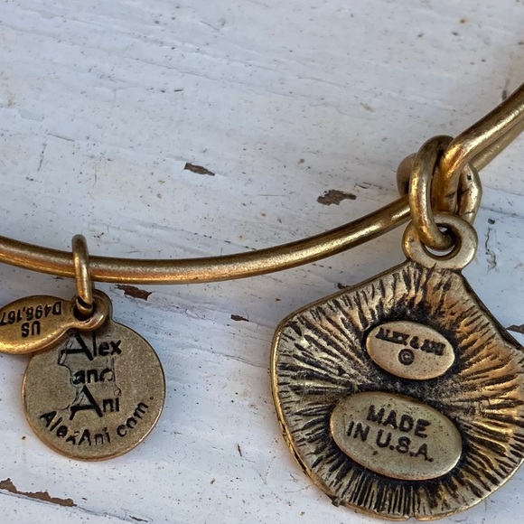 ALEX & ANI Gold Tone Sea Shell Bangle Bracelet - Picture 5 of 6